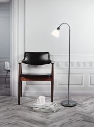 Nordlux Vintage Indoor Floor Lamp Silver Metal E14 White Inner - Mains Powered, IP20 - thumbnail 2