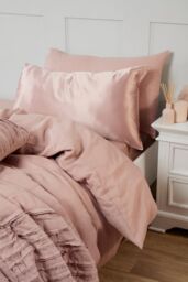 Silky Silks 100% Mulberry Silk Standard Pillowcase in Dusty Pink - Size: Standard Pillow Case - thumbnail 5