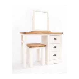 Cabinet Bits Cosenza 3 Drawer Dressing Table Set Brass Cup Handle in Off-White - thumbnail 2