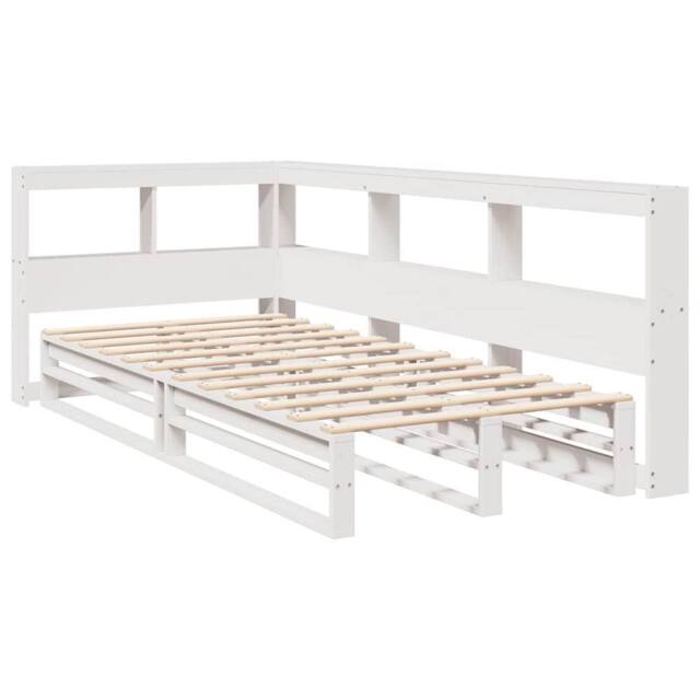 Berkfield Home Decorative Bookcase Bed without Mattress White 90x190cm Solid Woo - Size: 90x190 cm - image 1