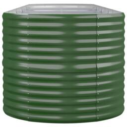 Berkfield Home Garden Raised Bed Powder-coated Steel 440x80x68 cm Green - Size: 440 x 80 x 68 cm - thumbnail 4