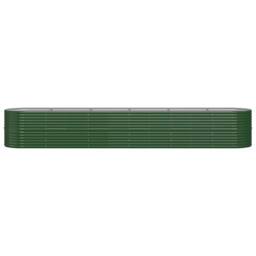Berkfield Home Garden Raised Bed Powder-coated Steel 440x80x68 cm Green - Size: 440 x 80 x 68 cm - thumbnail 3