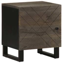 Berkfield Home Beautiful Bedside Cabinets 2 pcs Black 40x33x46 cm Solid Wood Mango - Size: 40 x 33 x 46 cm - thumbnail 3