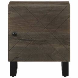 Berkfield Home Beautiful Bedside Cabinets 2 pcs Black 40x33x46 cm Solid Wood Mango - Size: 40 x 33 x 46 cm - thumbnail 4