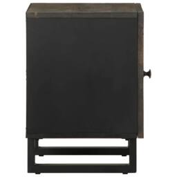 Berkfield Home Beautiful Bedside Cabinets 2 pcs Black 40x33x46 cm Solid Wood Mango - Size: 40 x 33 x 46 cm - thumbnail 5