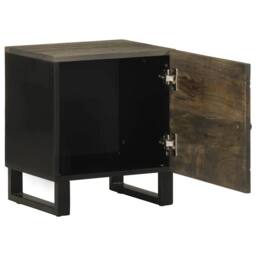 Berkfield Home Beautiful Bedside Cabinets 2 pcs Black 40x33x46 cm Solid Wood Mango - Size: 40 x 33 x 46 cm - thumbnail 1