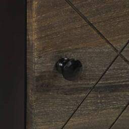 Berkfield Home Beautiful Bedside Cabinets 2 pcs Black 40x33x46 cm Solid Wood Mango - Size: 40 x 33 x 46 cm - thumbnail 9