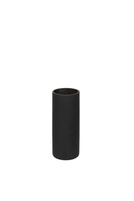 KDMD Matt Black Glass Cylinder Vase 25cm - image 1