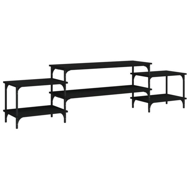 Berkfield Home TV Cabinet Black 197x35x52 cm Engineered Wood - Size: 197 x 35 x 52 cm - image 1