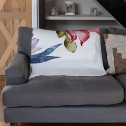 Benjamin Tate Design Rainbow Flowers Blanket in Natural - Size: 120 cm x 150 cm - thumbnail 2