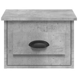 Berkfield Home Wall-mounted Bedside Cabinet Concrete Grey 41.5x36x28cm - Size: 41.5x36x28 cm - thumbnail 6