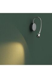 CGC Lighting 'Matilda' Satin Nickel Adjustable Flexible Neck LED Rechargeable Magnetic USB Reading Bedside Wall Light in Silver - thumbnail 4