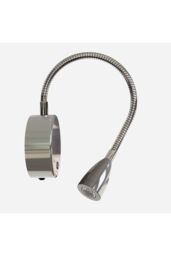 CGC Lighting 'Matilda' Satin Nickel Adjustable Flexible Neck LED Rechargeable Magnetic USB Reading Bedside Wall Light in Silver - thumbnail 5