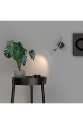 CGC Lighting 'Matilda' Satin Nickel Adjustable Flexible Neck LED Rechargeable Magnetic USB Reading Bedside Wall Light in Silver