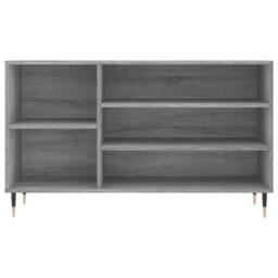 Berkfield Home Shoe Cabinet Grey Sonoma 102x36x60 cm Engineered Wood - Size: 102 x 36 x 60 cm - thumbnail 4
