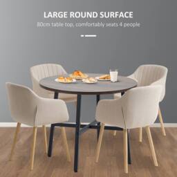 STILVORA Dining Table with steel frame rustic brown - thumbnail 7