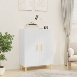 Berkfield Home Sideboard White 70x34x90 cm Engineered Wood - Size: 70 x 34 x 90 cm - thumbnail 2