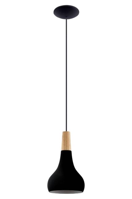 Eglo Sabinar IP20 Steel 180mm Modern Pendant Light in Black - image 1