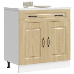 Berkfield Home Kitchen Base Cabinet Kalmar Sonoma Oak Engineered Wood in Brown - thumbnail 1