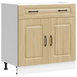 Berkfield Home Kitchen Base Cabinet Kalmar Sonoma Oak Engineered Wood in Brown - thumbnail 2