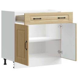 Berkfield Home Kitchen Base Cabinet Kalmar Sonoma Oak Engineered Wood in Brown - thumbnail 5