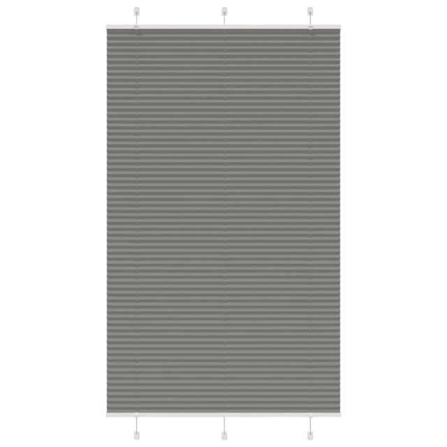 Berkfield Home Pleated Blind Anthracite 120x200 cm Fabric Width 119.4 cm Polyester in Black - image 1