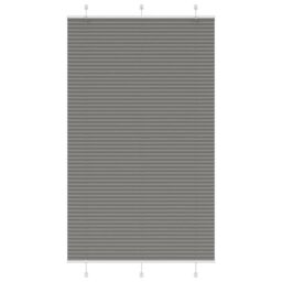 Berkfield Home Pleated Blind Anthracite 120x200 cm Fabric Width 119.4 cm Polyester in Black - thumbnail 1
