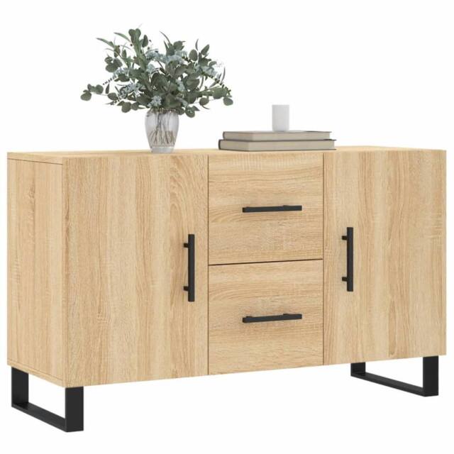Berkfield Home Sideboard Sonoma Oak 100x36x60 cm Engineered Wood in Light Brown - Size: 100 x 36 x 60 cm - image 1