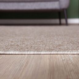 THE RUGS Flex Collection Solid Design Low Pile Living Room Rugs in Beige - Size: 120 cm x 170 cm - thumbnail 5