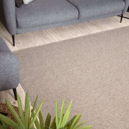 THE RUGS Flex Collection Solid Design Low Pile Living Room Rugs in Beige - Size: 120 cm x 170 cm - thumbnail 8