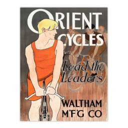 Artery8 Edward Penfield Framed Wall Art Print Vintage Bicycle Advert Cycles in Orange - Size: A4 - thumbnail 3