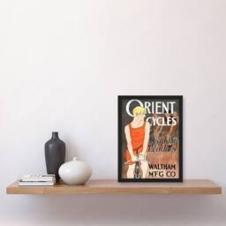 Artery8 Edward Penfield Framed Wall Art Print Vintage Bicycle Advert Cycles in Orange - Size: A4 - thumbnail 2