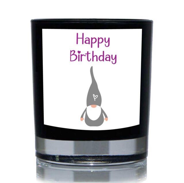60 SECOND MAKEOVER Happy Birthday Gonk Funny 20cl Candle in Black