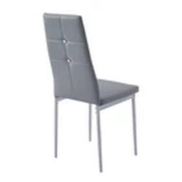 EONLION Set of Modern dining chairs dining room chair faux leather furniture in Grey - thumbnail 4