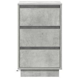 Berkfield Home Bedside Cabinet with LED Concrete Grey 39x34.5x65 cm Engineered Wood - thumbnail 6
