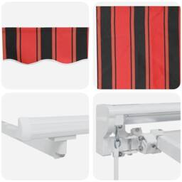 Berkfield Home Retractable Awning Orange & black 350x200 cm Fabric & Metal - thumbnail 8