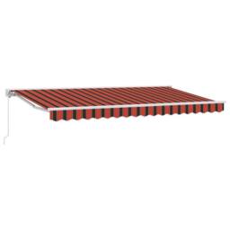 Berkfield Home Retractable Awning Orange & black 350x200 cm Fabric & Metal - thumbnail 3