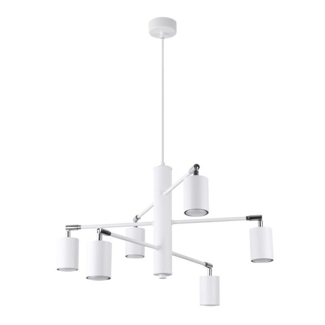 Sollux Lighting Modern Chandeliers 125x77x77cm 6xLight in White - Size: 125 x 77 x 77 cm - image 1