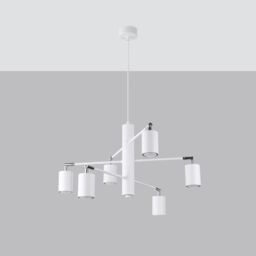 Sollux Lighting Modern Chandeliers 125x77x77cm 6xLight in White - Size: 125 x 77 x 77 cm - thumbnail 2
