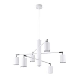 Sollux Lighting Modern Chandeliers 125x77x77cm 6xLight in White - Size: 125 x 77 x 77 cm - thumbnail 1