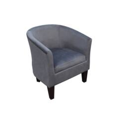 Comfy Living Ltd Brushed Velvet Tub Chair in Grey - thumbnail 3