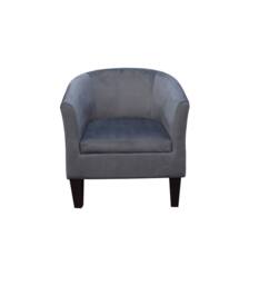 Comfy Living Ltd Brushed Velvet Tub Chair in Grey - thumbnail 2