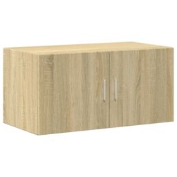 Berkfield Home Storage Cabinet Sonoma Oak 80x42.5x225 cm Engineered Wood in Brown - thumbnail 5