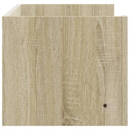 Berkfield Home Wall Shelf Sonoma Oak 100x35x30.5 cm Engineered Wood in Light Brown - thumbnail 5