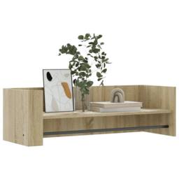 Berkfield Home Wall Shelf Sonoma Oak 100x35x30.5 cm Engineered Wood in Light Brown - thumbnail 1