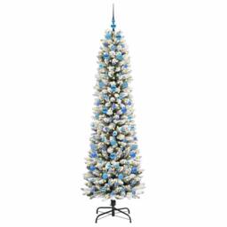 Berkfield Home Stunning Artificial Christmas Tree with 300 LEDs Green & white