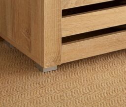Home Source Oslo 3 Door Shoe Storage Cabinet Unit Cupboard Slatted Doors in Light Oak - thumbnail 7