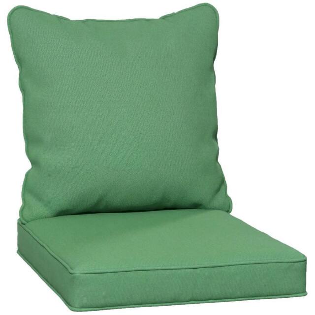 NESTLUNE Cushion Set with Seat & Back Pad, CUSHION ONLY, Green - Size: 120 cm x 135 cm - image 1