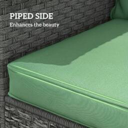 NESTLUNE Cushion Set with Seat & Back Pad, CUSHION ONLY, Green - Size: 120 cm x 135 cm - thumbnail 4