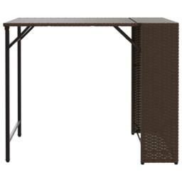Berkfield Home 5 Piece Garden Dining Set Foldable Brown Poly Rattan - thumbnail 5